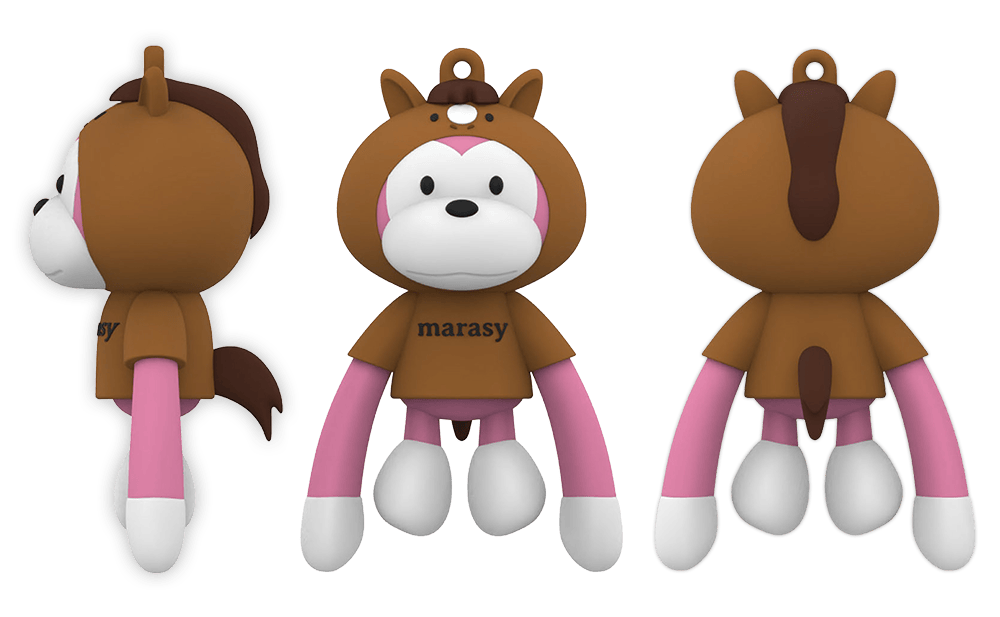 馬の着ぐるみさるキーホルダーの画像